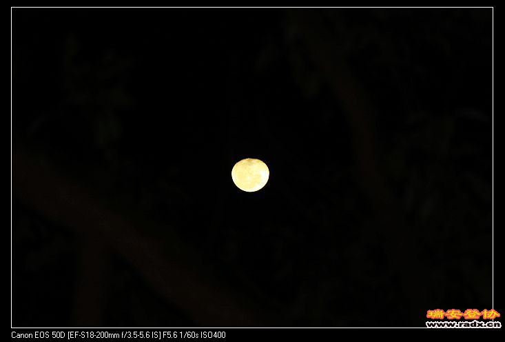 12月31日晚上的月亮。