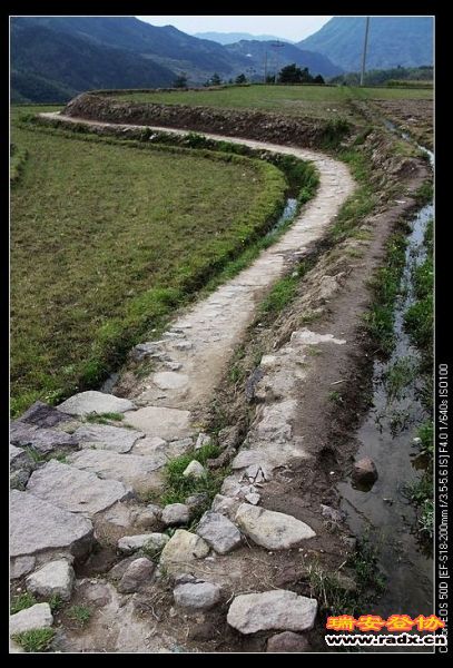 在村民的指导下，我走小路下山，路途短而有味道。