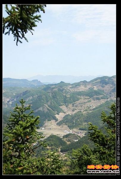 山下村庄郁郁葱葱。