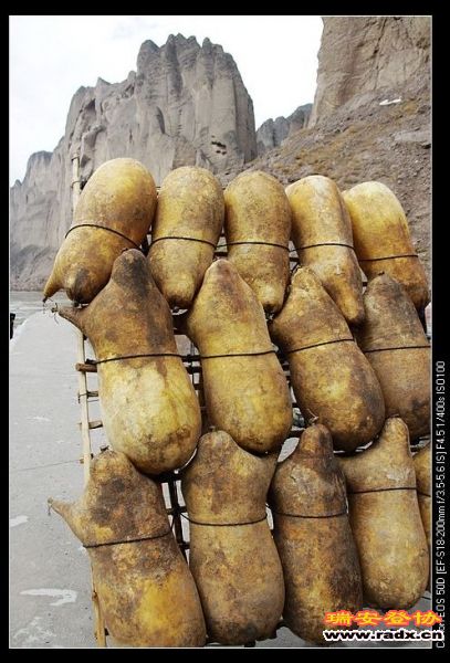 黄河上的羊皮筏子