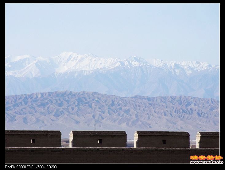 远处为祁连雪山